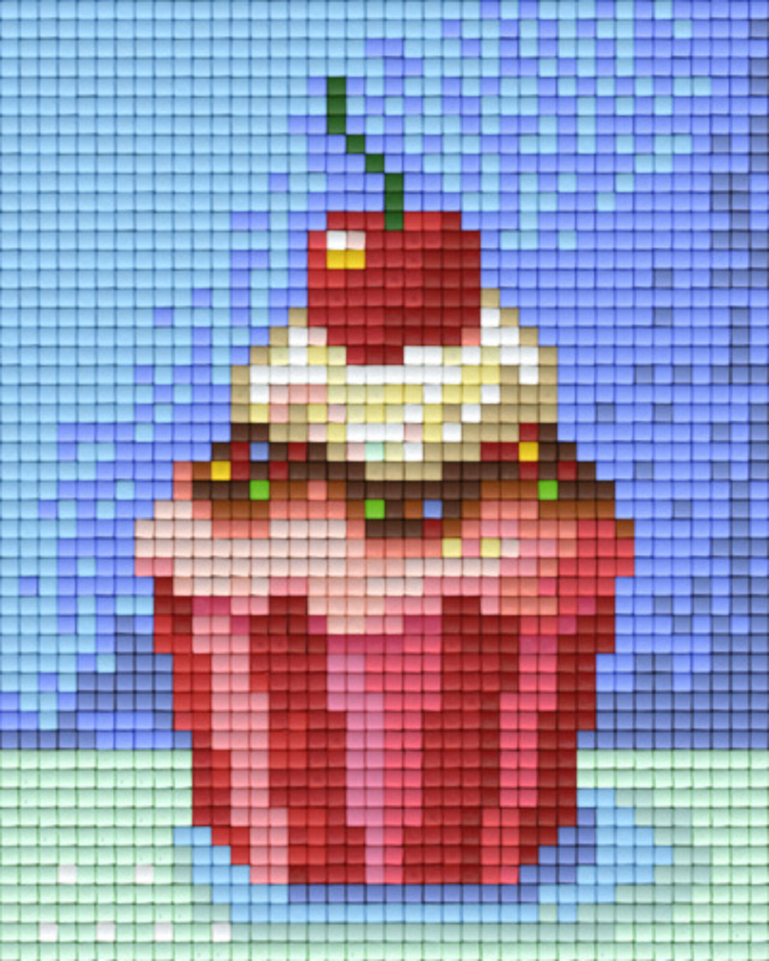 Cupcake - 1 [One] Baseplate Pixelhobby Mini-mosaic Art Kit image 0